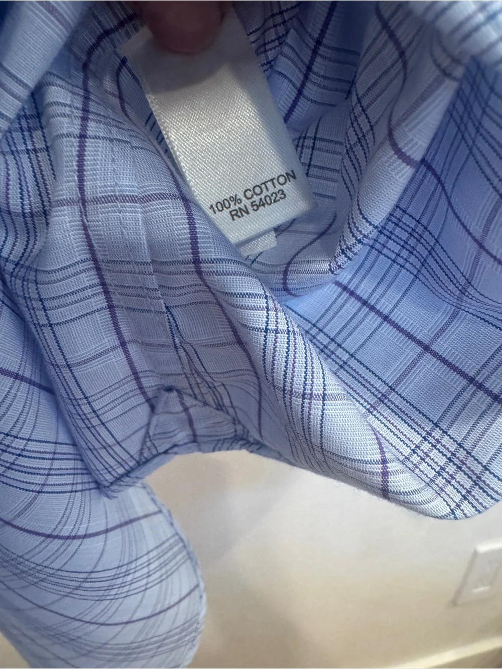 Banana Republic Men's Light Blue Plaid Dress Shirt